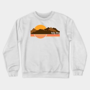 Retro Big Sky Montana 70s Style Tourist Souvenir Crewneck Sweatshirt